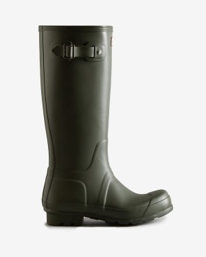 Hunter Original Tall Wellington Férfi Hosszúszárú Csizma Sötétolivazöld | QWS-105862