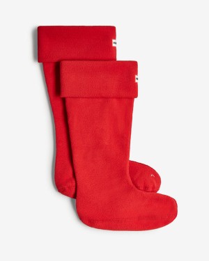 Hunter Recycled Fleece Cuff Tall Női Kiegészítők Piros | IDH-582761