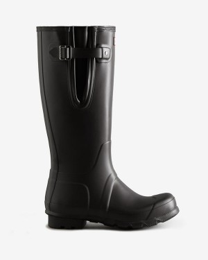 Hunter Tall Side Adjustable Wellington Férfi Hosszúszárú Csizma Fekete | NHX-307269