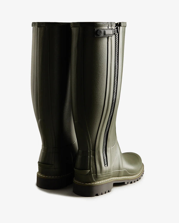 Hunter Balmoral Full Zip Commando Tall Wellington Férfi Hosszúszárú Csizma Zöld | XTO-516274