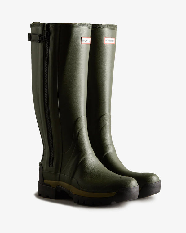 Hunter Balmoral Tall Full Zip Tech Sole Férfi Hosszúszárú Csizma Zöld | LPI-360928