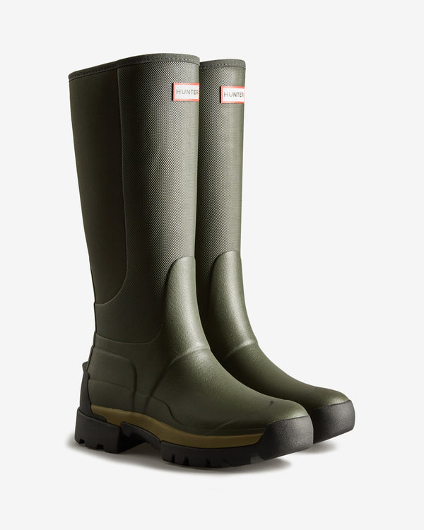 Hunter Balmoral Tall Neoprene Hybrid Női Hosszúszárú Csizma Zöld | GYW-123674