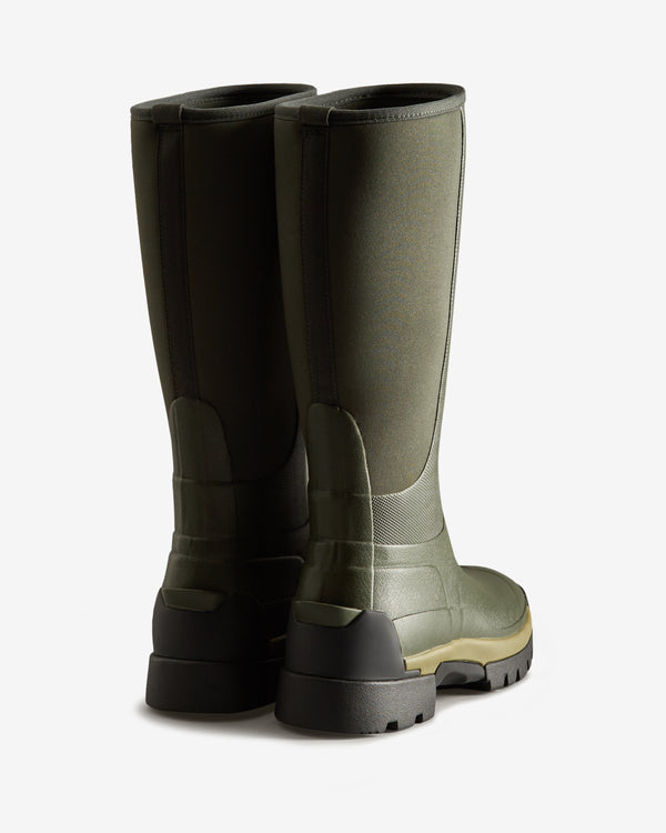 Hunter Balmoral Tall Neoprene Hybrid Női Hosszúszárú Csizma Zöld | GYW-123674