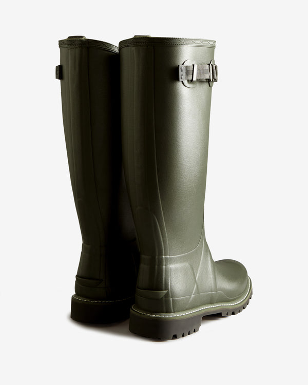 Hunter Balmoral Tall Wide Commando Sole Férfi Hosszúszárú Csizma Zöld | BYT-590214