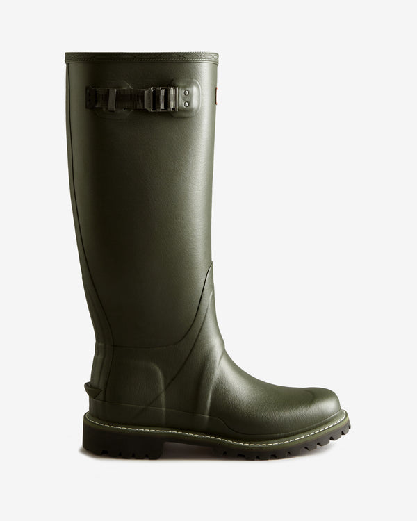 Hunter Balmoral Tall Wide Commando Sole Férfi Hosszúszárú Csizma Zöld | BYT-590214