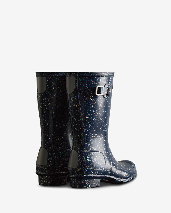 Hunter Giant Glitter Wellington Gyerek Csizma Kék | UWK-629054