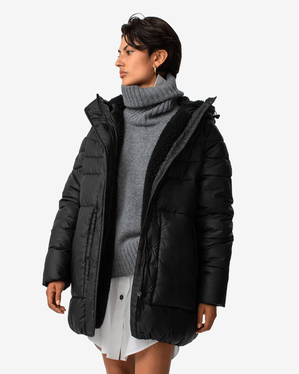 Hunter Intrepid Mid Puffer Női Ruhák Fekete | IYH-932071