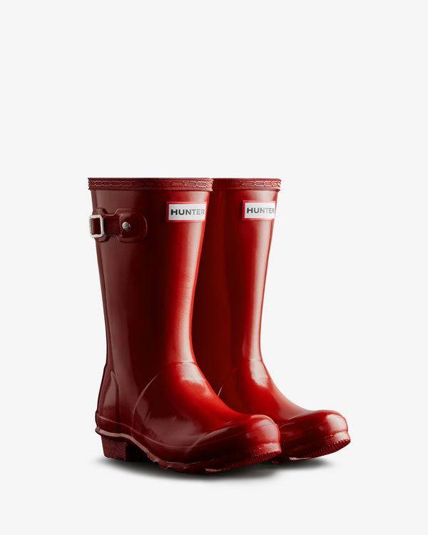 Hunter Original Gloss Wellington Gyerek Csizma Piros | VBC-326590