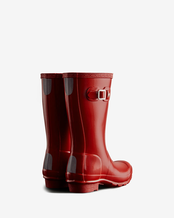 Hunter Original Gloss Wellington Gyerek Csizma Piros | VBC-326590