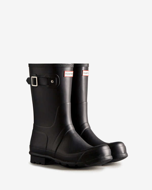 Hunter Original Short Wellington Férfi Rövid Szárú Csizma Fekete | LCT-102784