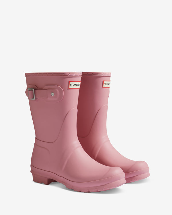 Hunter Original Short Wellington Női Rövid Szárú Csizma Rózsaszín | HAF-850493