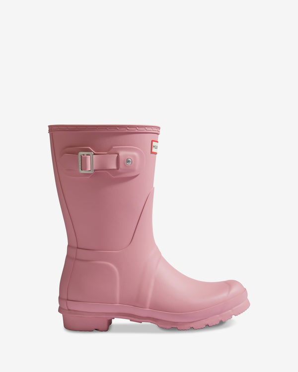 Hunter Original Short Wellington Női Rövid Szárú Csizma Rózsaszín | HAF-850493