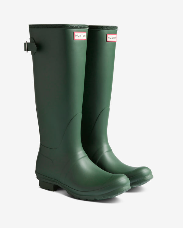 Hunter Original Tall Back Adjustable Wellington Női Hosszúszárú Csizma Zöld | JYP-105938