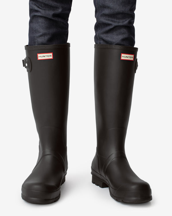 Hunter Original Tall Wellington Férfi Hosszúszárú Csizma Fekete | WTF-923760