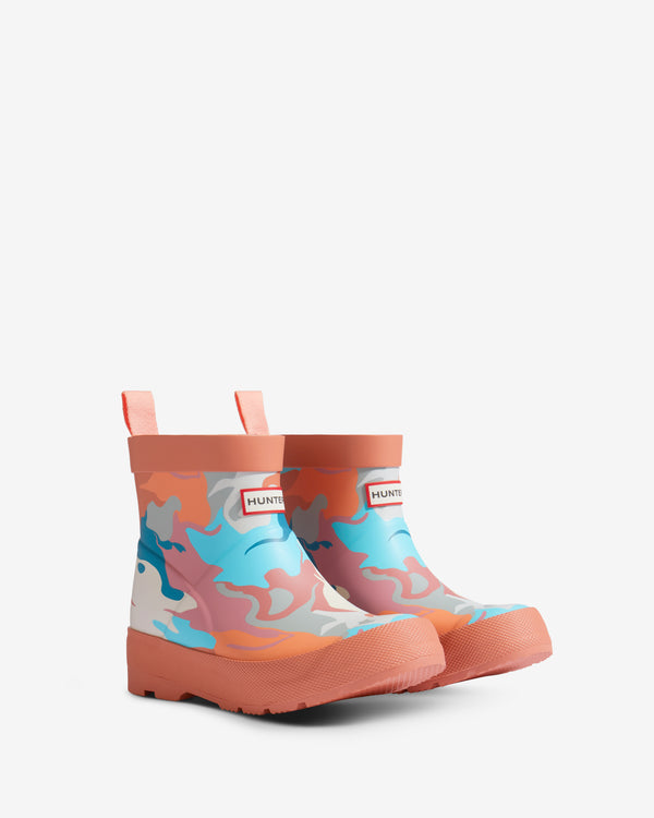 Hunter Play Water Camo Print Gyerek Csizma Korall | LIZ-385247