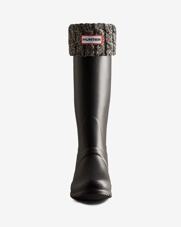 Hunter Recycled 6 Stitch Cable Cuff Tall Női Kiegészítők Fekete | VEF-640821