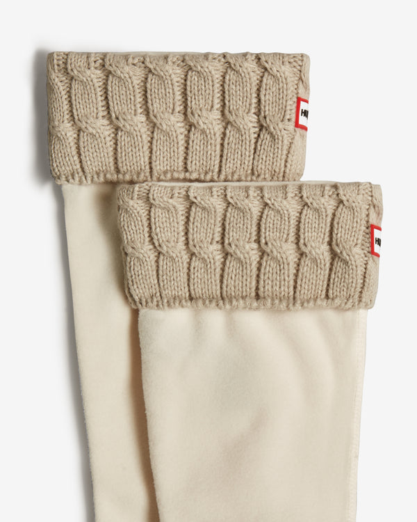 Hunter Recycled 6 Stitch Cable Cuff Tall Férfi Kiegészítők Bézs | EXS-217946