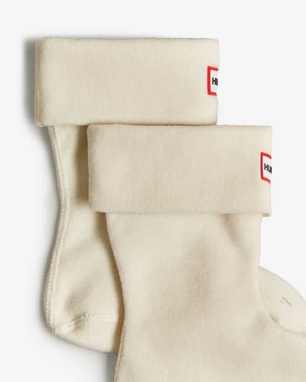 Hunter Recycled Fleece Cuff Gyerek Zokni Fehér | XHJ-354297