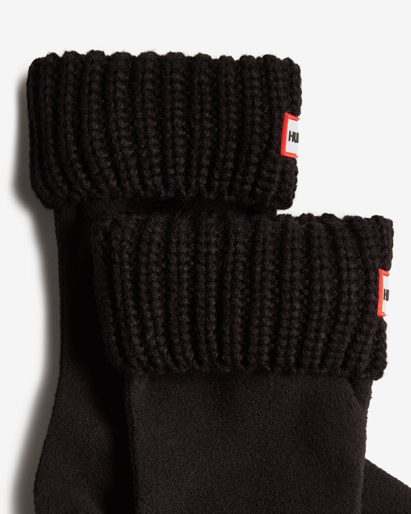Hunter Recycled Half Cardigan Cuff Gyerek Zokni Fekete | IJA-931067