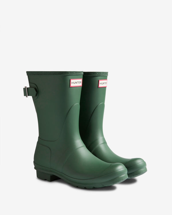 Hunter Short Back Adjustable Wellington Női Rövid Szárú Csizma Zöld | XNJ-549210