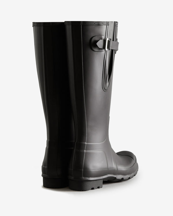 Hunter Tall Side Adjustable Wellington Férfi Hosszúszárú Csizma Fekete | NHX-307269