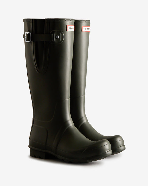 Hunter Tall Side Adjustable Wellington Férfi Hosszúszárú Csizma Sötétolivazöld | GBS-486072