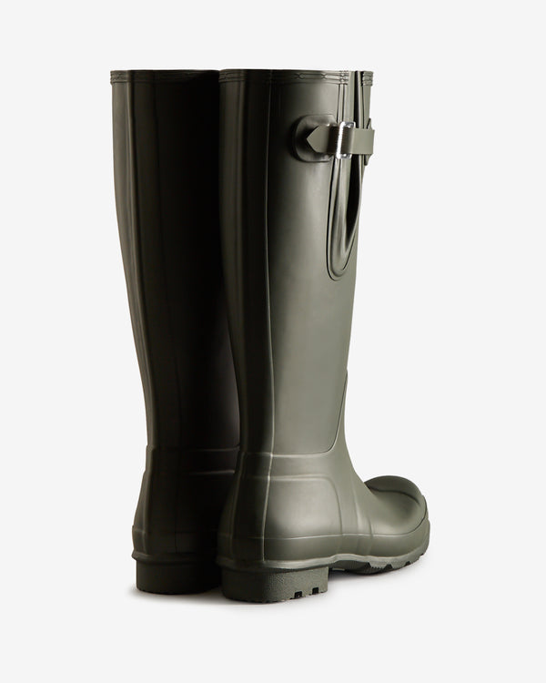 Hunter Tall Side Adjustable Wellington Férfi Hosszúszárú Csizma Sötétolivazöld | GBS-486072