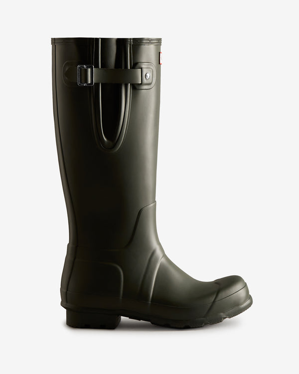 Hunter Tall Side Adjustable Wellington Férfi Hosszúszárú Csizma Sötétolivazöld | GBS-486072