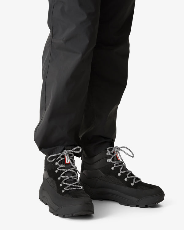 Hunter Urban Explorer Lace-up Leather Commando Férfi Bokacsizma Fekete | GCZ-790516